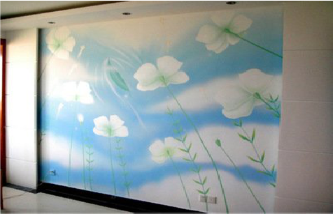 樟树画墙绘怎么画好白云的蓬松感？