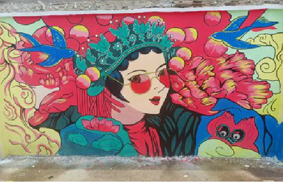 樟树墙体彩绘-网红墙