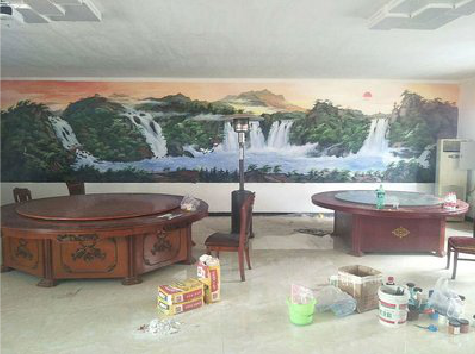 樟树墙绘-写实风景