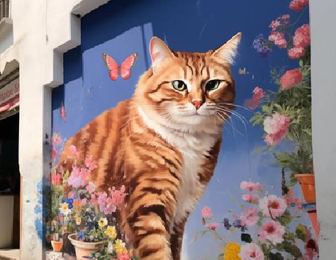 樟树自己绘制有个性的手绘墙